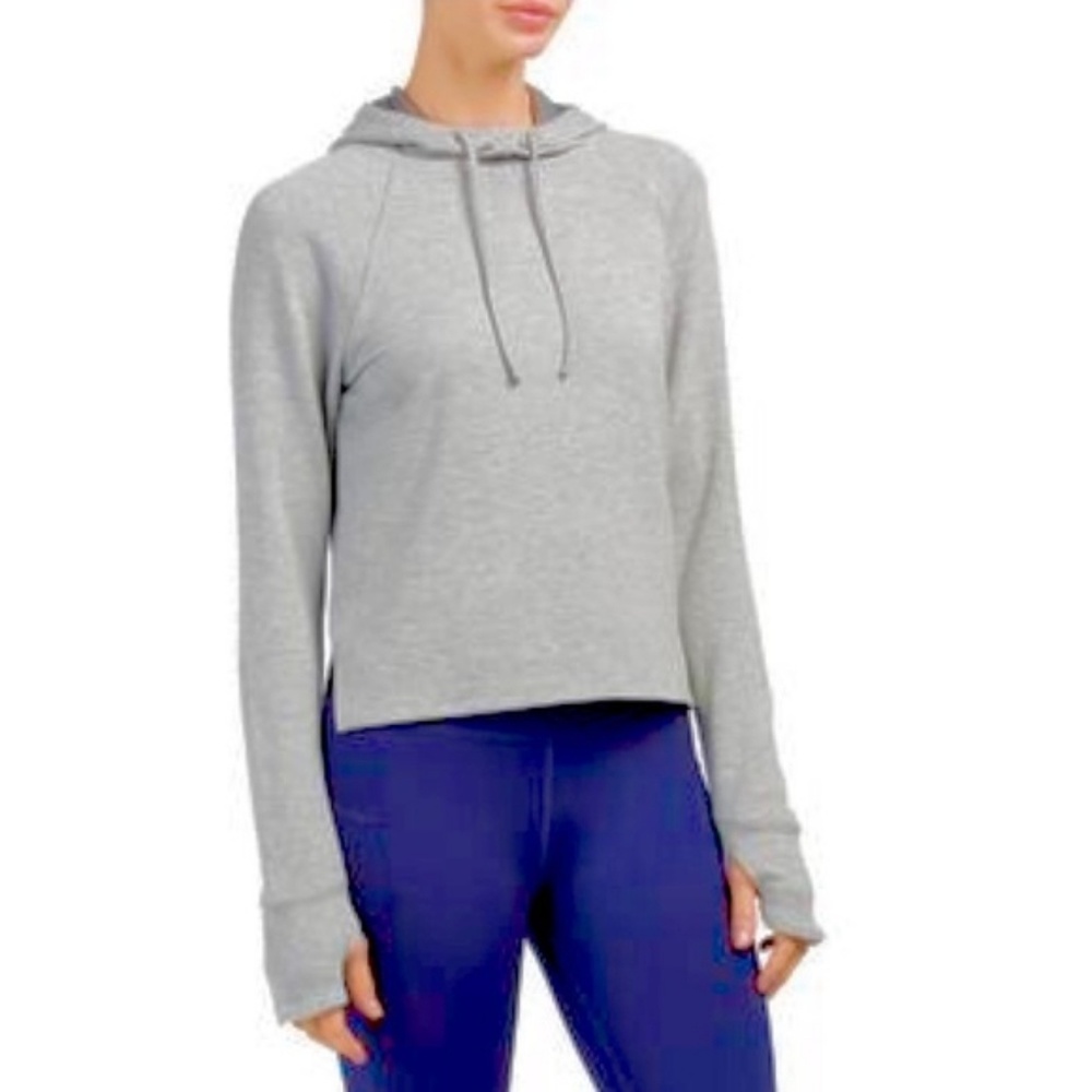 Reebok super soft cropped popover hoodie sz small